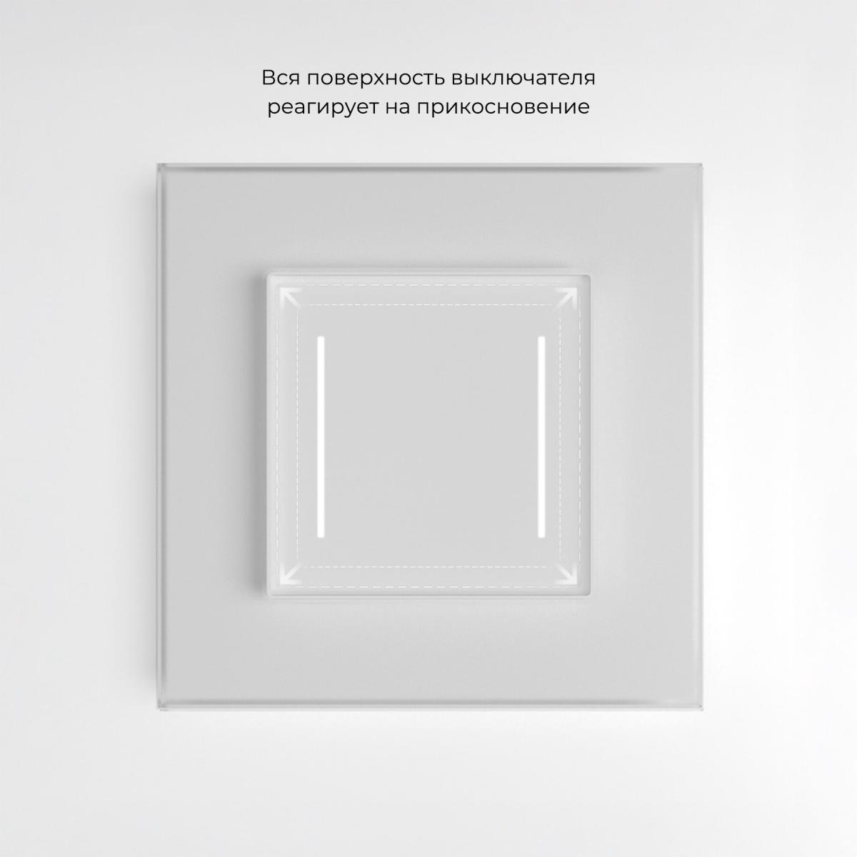 Умный сенсорный выключатель двухклавишный Werkel 4690389197949 W4523001 a064140