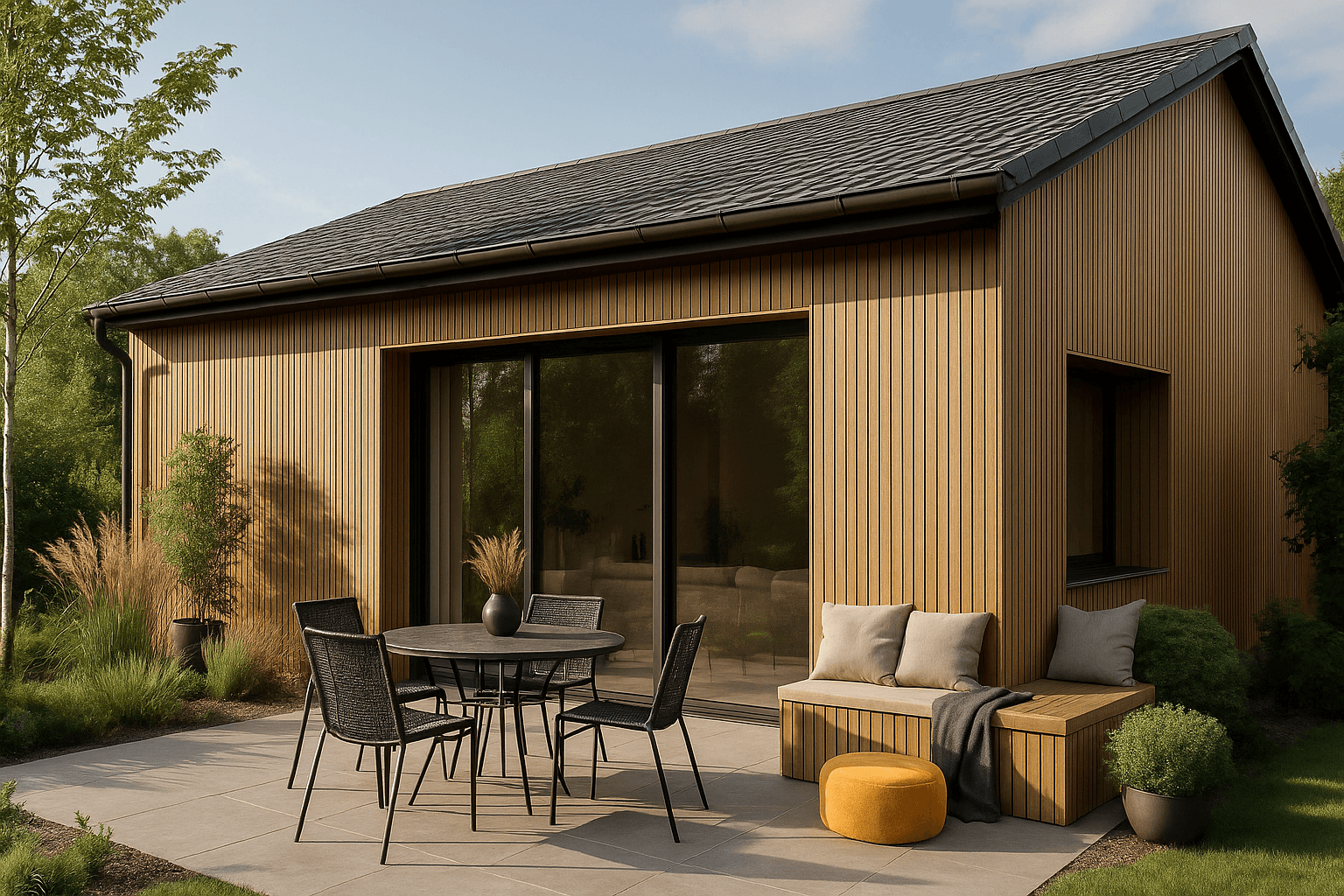 Фасадная реечная панель ДПК Holzhof Эко / Eco 219*24*3000мм, Коричневый