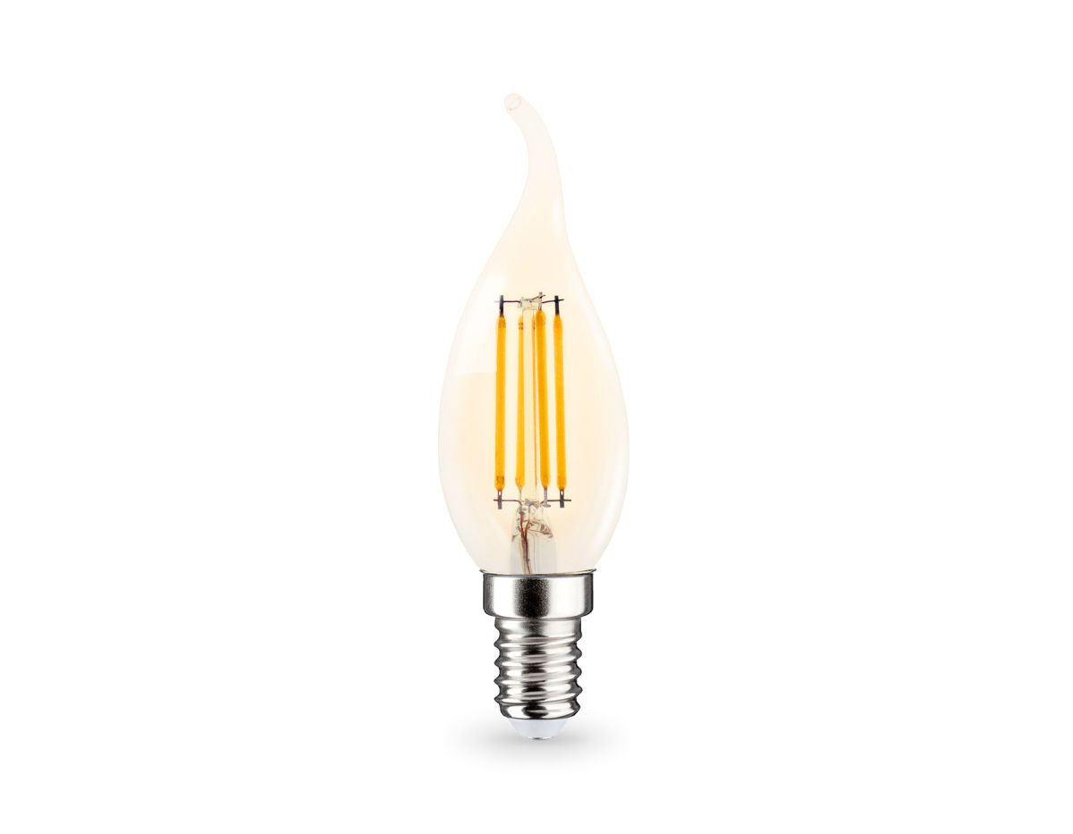 Филаментная светодиодная лампа Ambrella Light Bulbing E14 15W 2700K свеча на ветру 351523