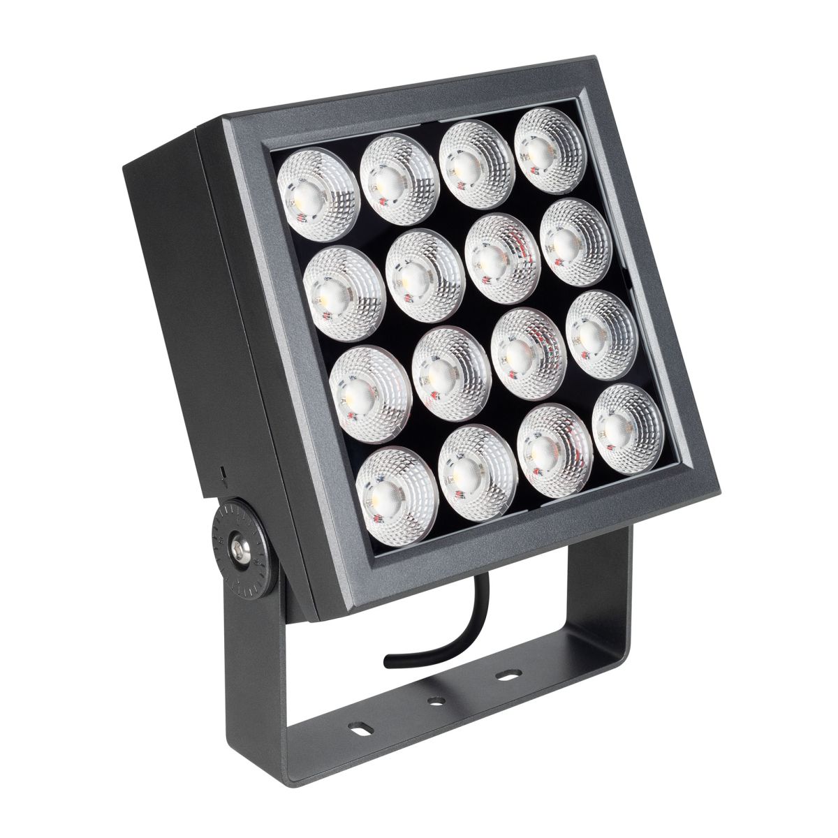 Прожектор Arlight KT-BLOCK-S220x220-50W RGBW-Day (Графит, 60 deg, 24V, DMX512) (IP66 Металл) 063043