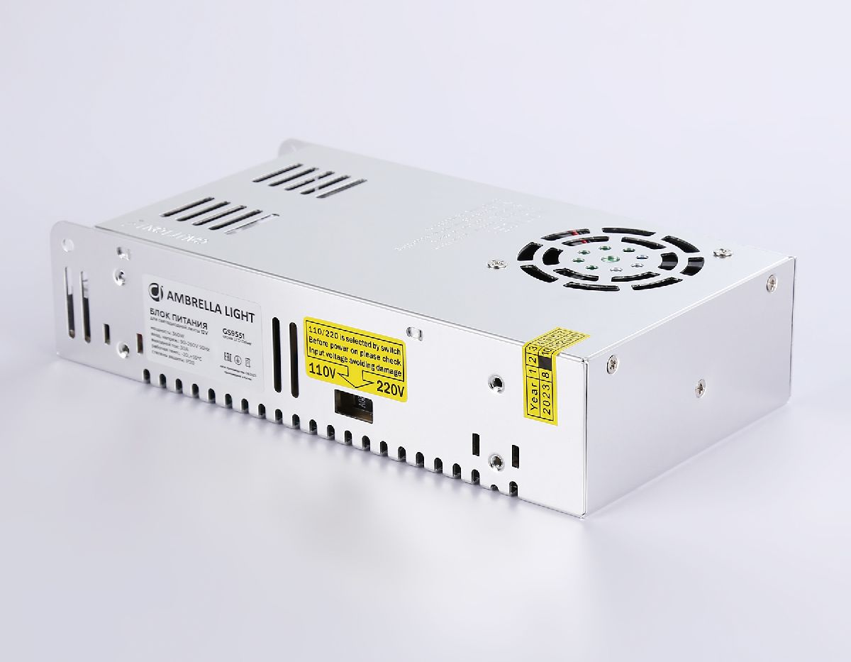 Блок питания Ambrella Light LED Driver 12V 360Вт AC90-260 30A IP20 GS9551