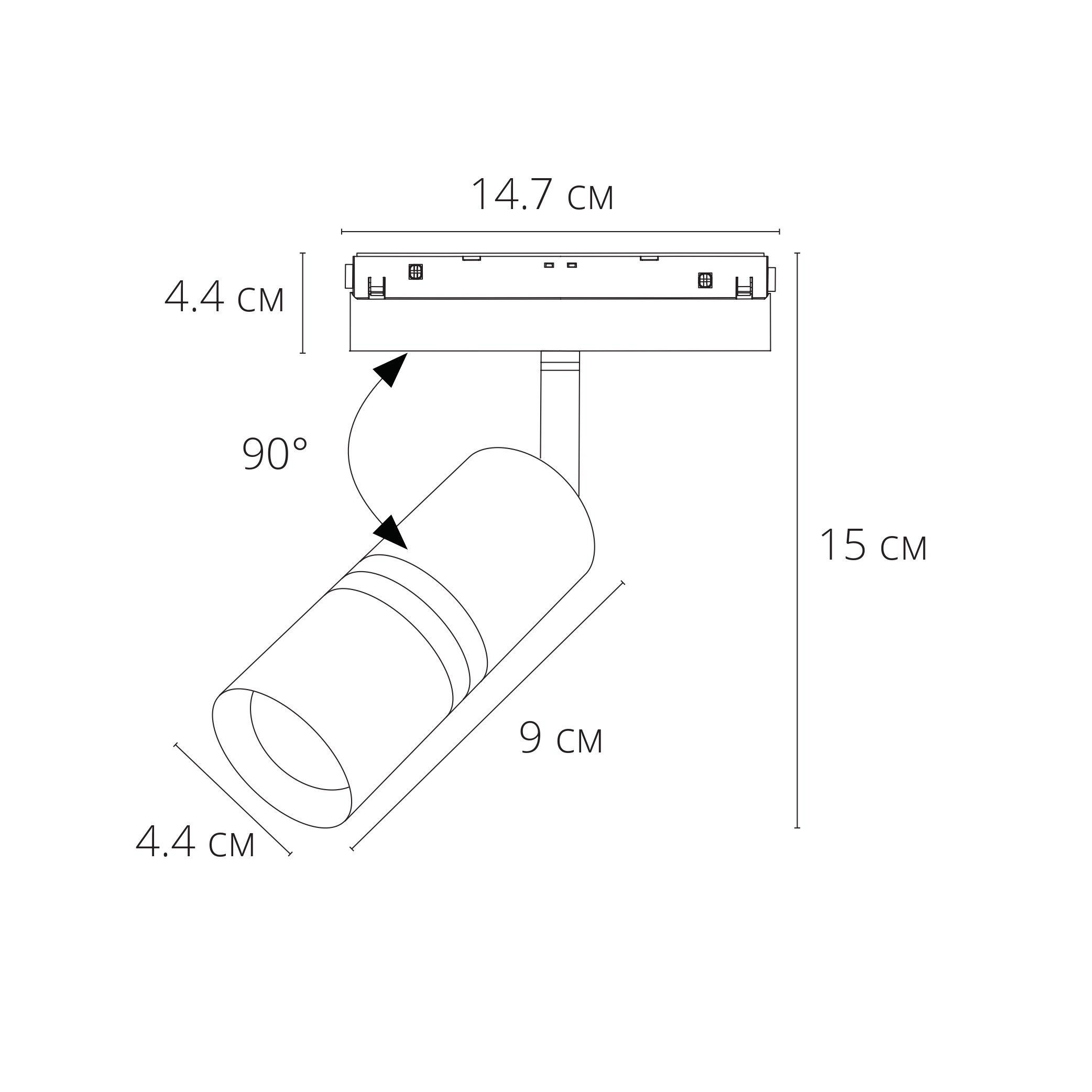 Трековый магнитный светильник Arte Lamp Expert A5740PL-1BK