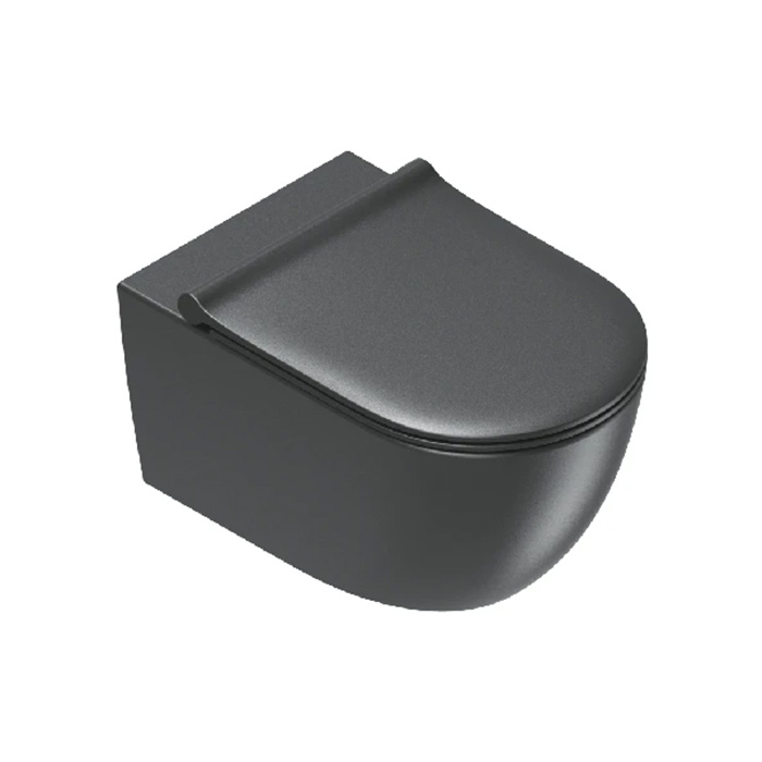 Catalano Sfera Унитаз подвесной 55x35см, безободковый, смыв Tornado, покрытие Cataglaze+, цвет: черный матовый