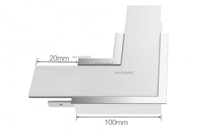 Угол Arlight S2-LINIA69-F-L90 прямой 021277
