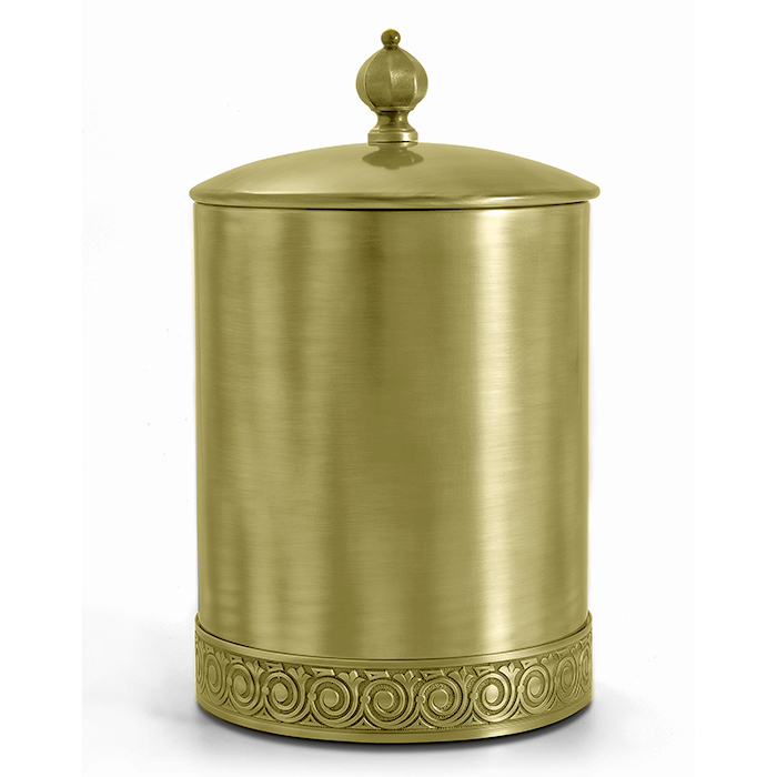 3SC Bally Ведро Ø22х30см., с крышкой, ручка Zar, цвет: Matt Satin Brass