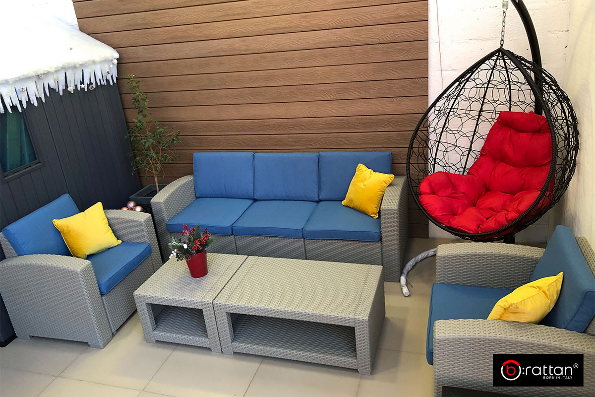 Комплект мебели Раттан Премиум 5 / Rattan Premium 5, серый