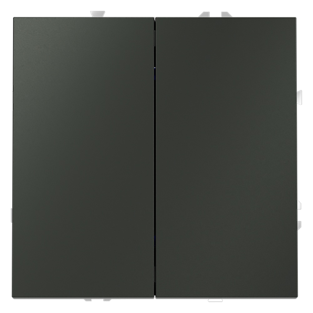 Выключатель с самовозвратом двухклавишный Voltum S70 VLS020606 (титан)
