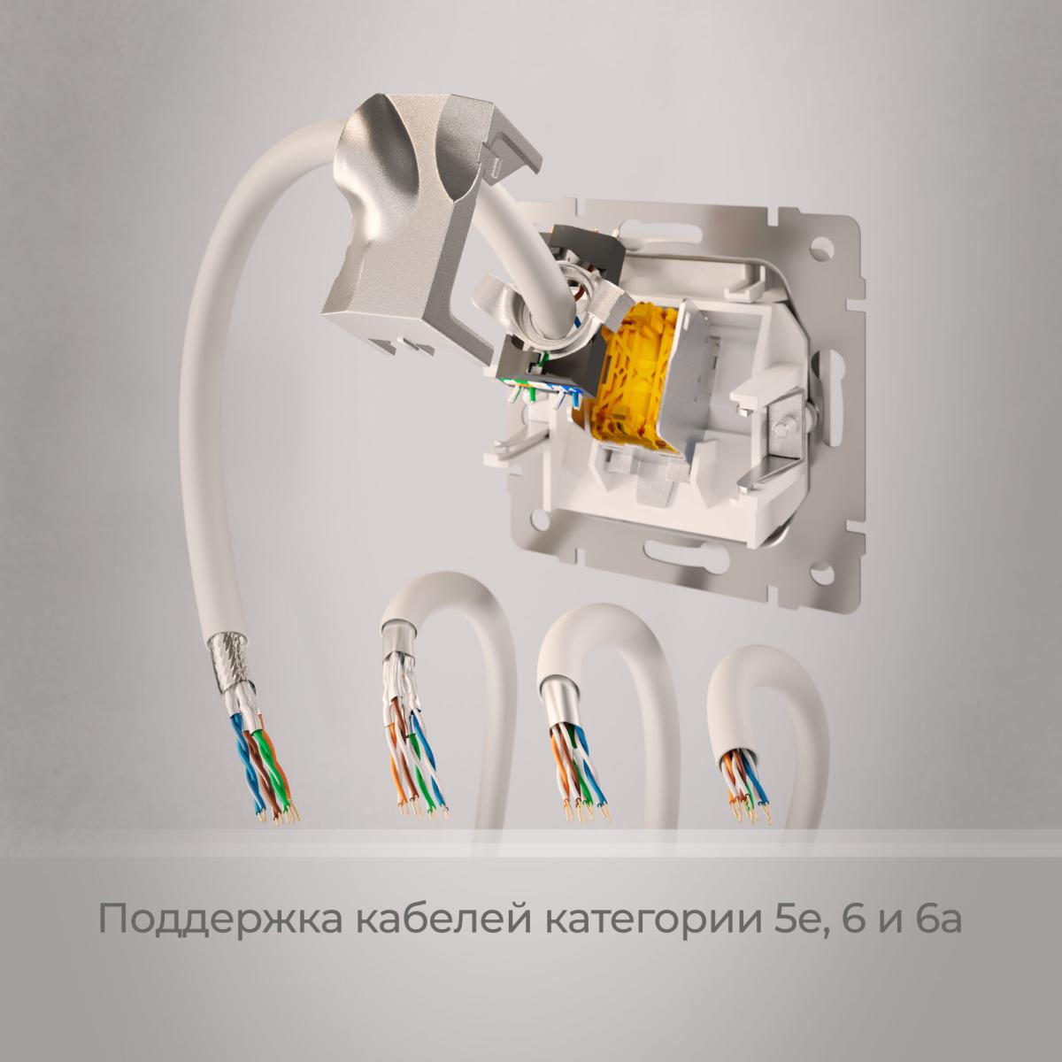 Розетка Ethernet RJ-45 cat. 6A экранированная Werkel W5120001 4690389213489 a069684