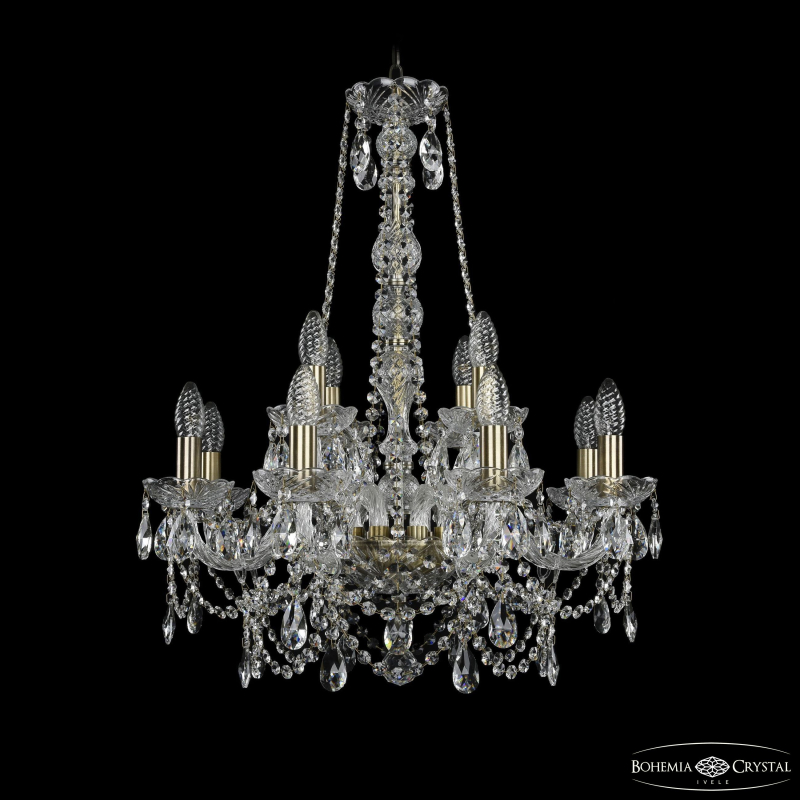 Подвесная люстра Bohemia Ivele Crystal 1411/8+4/195/h-70 Pa