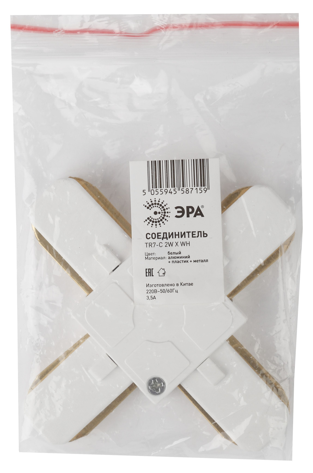 Коннектор Х-образный Эра TR7-C 2W X WH Б0032179