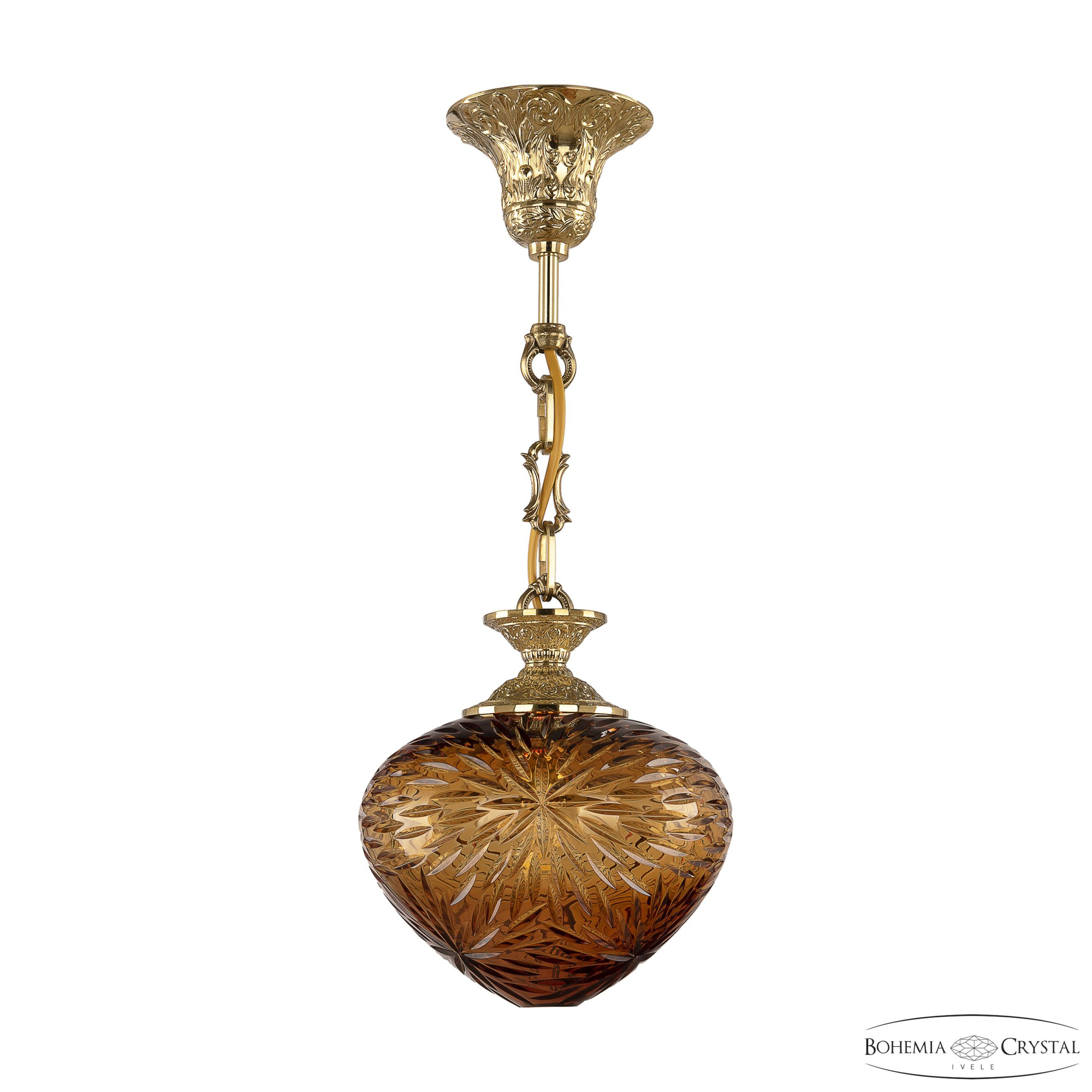 Подвесной светильник Bohemia Ivele Crystal 7003P/18 G Amber/H-1A