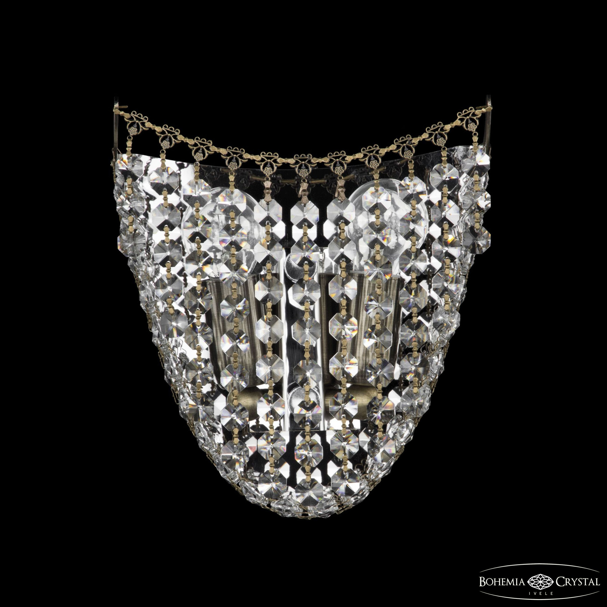 Настенный светильник Bohemia Ivele Crystal 77081B/19 Pa